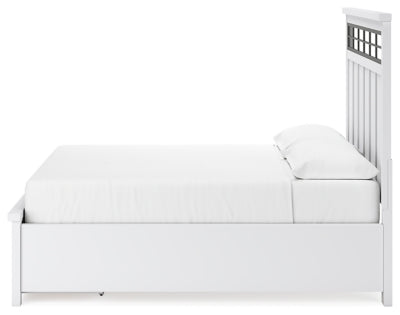Ashbryn California King Panel Storage Bed, Dresser and Mirror - B844B7