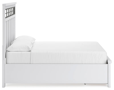 Ashbryn California King Panel Storage Bed, Dresser and Mirror - B844B7