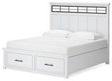 Ashbryn King Panel Storage Bed, Dresser and Mirror - B844B6