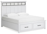Ashbryn King Panel Storage Bed, Dresser and Mirror - B844B6
