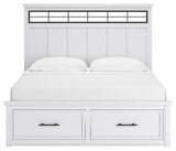 Ashbryn King Panel Storage Bed, Dresser, Mirror and Nightstand - B844B9