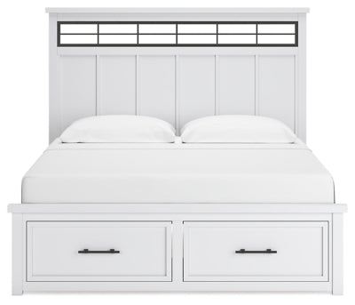 Ashbryn King Panel Storage Bed, Dresser and Mirror - B844B6
