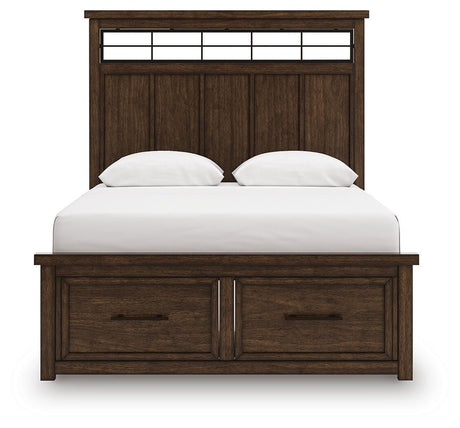 Taffenbrook Queen Panel Storage Bed, Dresser and Mirror - B849B3