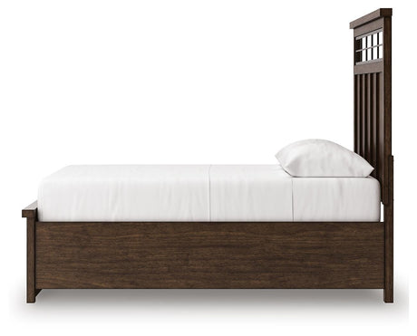Taffenbrook Queen Panel Storage Bed, Dresser and Mirror - B849B3