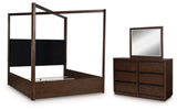 Dilenno Queen Canopy Bed, Dresser and Mirror - PCB857B3