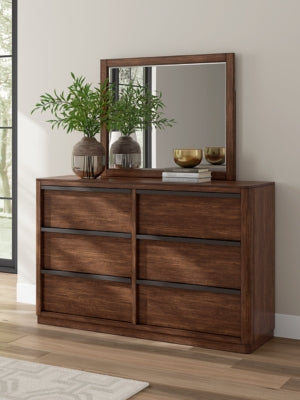 Dilenno Queen Canopy Bed, Dresser and Mirror - PCB857B3