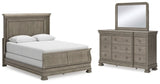 Lexorne Queen Sleigh Bed, Dresser and Mirror - B924B3
