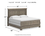 Lexorne King Sleigh Bed, Dresser and Mirror - B924B8
