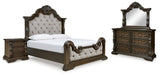 Maylee California King Panel Bed, Dresser, Mirror and Nightstand - B947B17