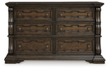 Maylee Queen Upholstered Bed, Dresser, Chest and Nightstand - B947B12