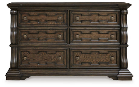 Maylee King Upholstered Panel Bed and Dresser - B947B23