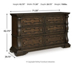 Maylee Queen Upholstered Panel Bed, Dresser and 2 Nightstands - B947B20