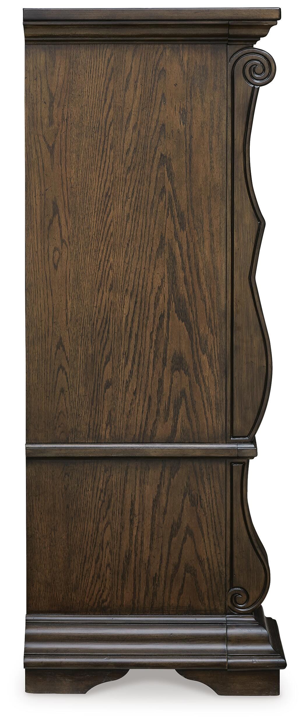 Maylee Queen Upholstered Bed, Dresser, Chest and Nightstand - B947B12