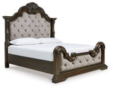 Maylee King Upholstered Bed, Dresser and 2 Nightstands - B947B14