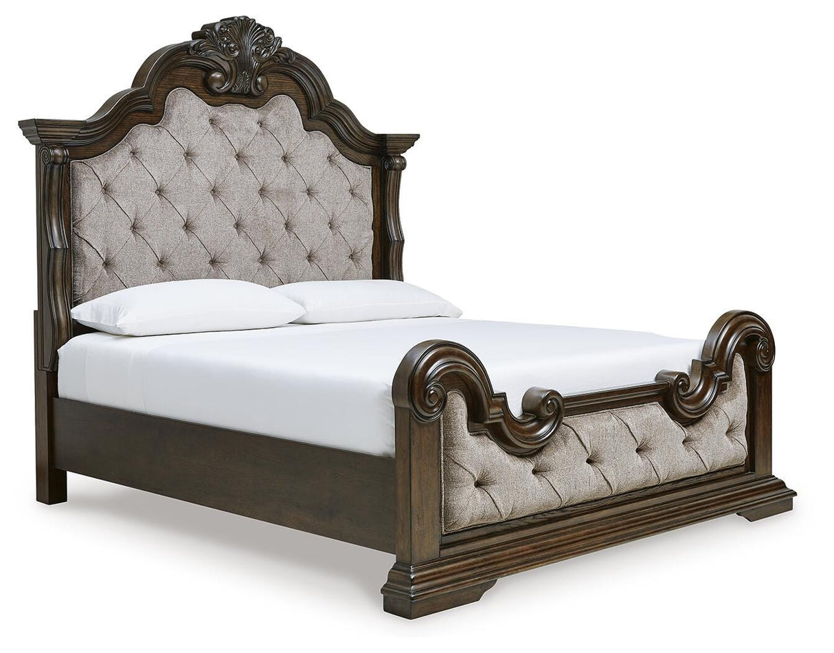 Maylee California King Panel Bed, Dresser, Mirror and Nightstand - B947B17