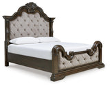 Maylee King Upholstered Bed, Dresser and 2 Nightstands - B947B14