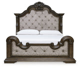 Maylee California King Upholstered Bed, Dresser and Mirror - B947B7