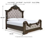 Maylee King Upholstered Panel Bed, Chest and 2 Nightstands - B947B19