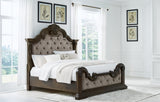 Maylee King Upholstered Panel Bed, Chest and 2 Nightstands - B947B19