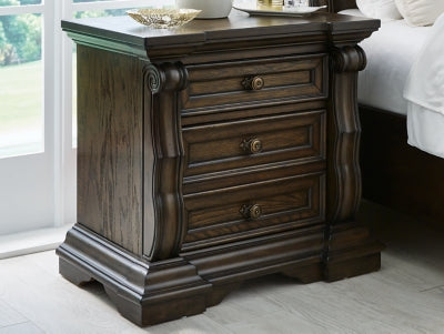 Maylee Queen Upholstered Bed, Dresser, Chest and Nightstand - B947B12
