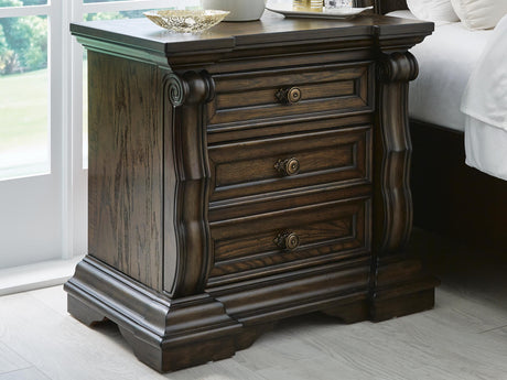 Maylee Queen Upholstered Bed, Dresser, Chest and Nightstand - B947B12