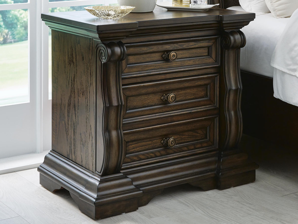 Maylee Queen Upholstered Bed, Dresser, Chest and Nightstand - B947B12