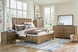 Cabalynn California King Panel Bed with Storage, Dresser and Mirror - B974B13