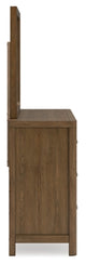 Cabalynn California King Panel Bed with Storage, Dresser and Mirror - B974B13
