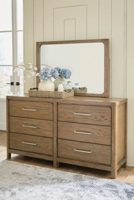 Cabalynn California King Panel Bed with Storage, Dresser and Mirror - B974B13