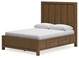 Cabalynn Queen Panel Bed with Storage, Dresser and Mirror - B974B5