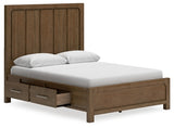 Cabalynn Queen Panel Bed with Storage, Dresser and Mirror - B974B5