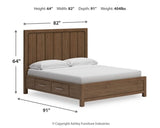 Cabalynn California King Panel Bed with Storage, Dresser and Mirror - B974B13