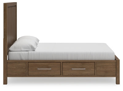 Cabalynn California King Panel Bed with Storage, Dresser and Mirror - B974B13