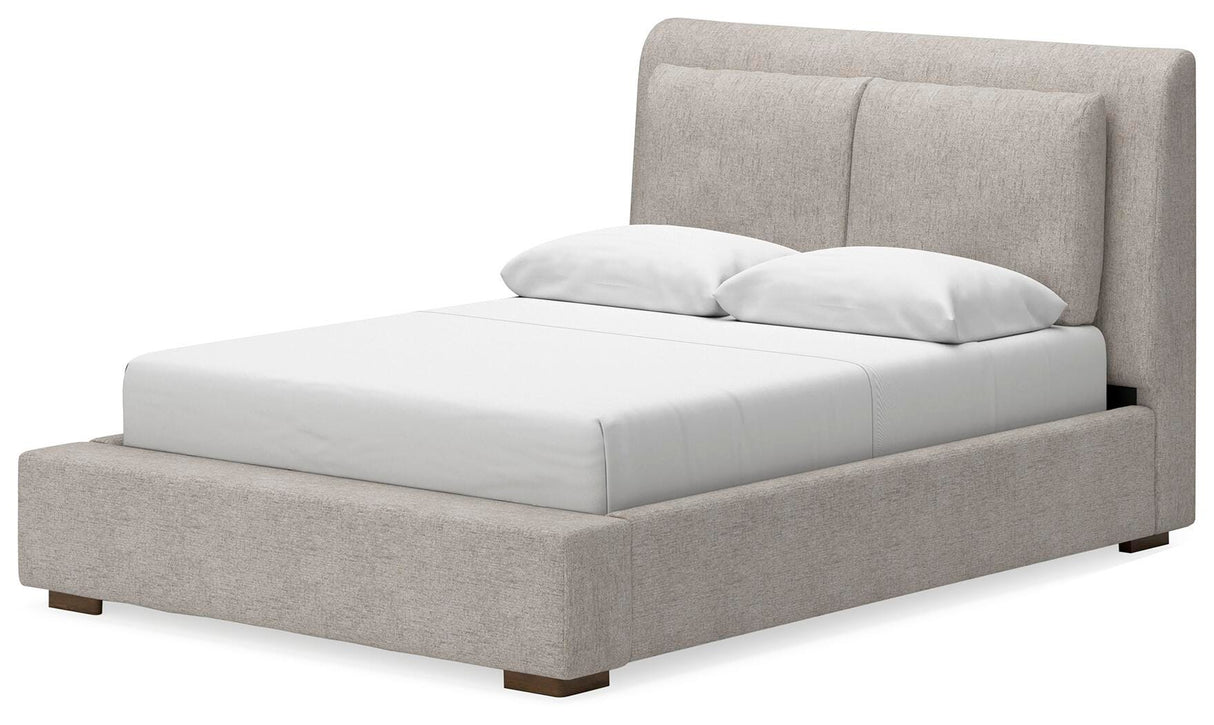 Cabalynn Queen Upholstered Bed, Dresser and Mirror - B974B3