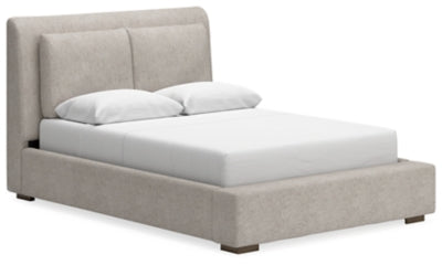 Cabalynn Queen Upholstered Bed, Dresser and Mirror - B974B3