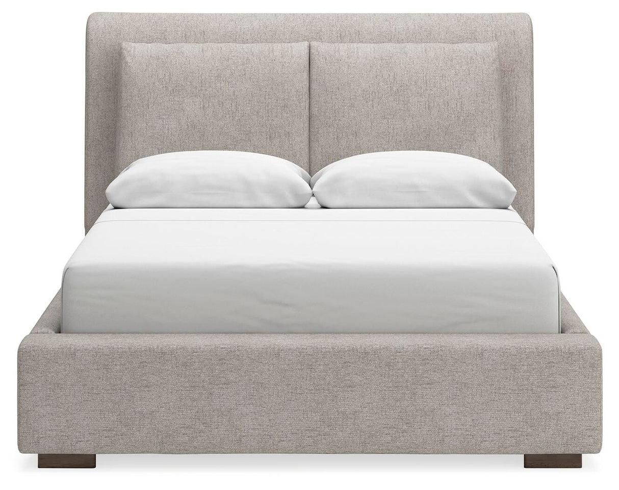 Cabalynn Queen Upholstered Bed, Dresser and Mirror - B974B3
