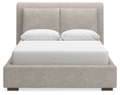 Cabalynn Queen Upholstered Bed, Dresser and Mirror - B974B3