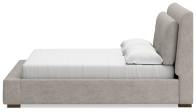 Cabalynn California King Upholstered Bed, Dresser and Mirror - B974B11