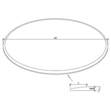 48-inch 6mm Round Clear Tempered Glass Top - CB48RD-6