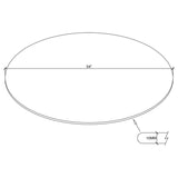 54-inch 10mm Round Clear Tempered Glass Top - CP54RD-10