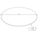 60-inch 12mm Round Clear Tempered Glass Top - CP60RD-12