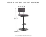 Strumford Bar Height Bar Stool - D119-630