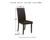 Kimonte Dining Table and 4 Chairs - D250D5