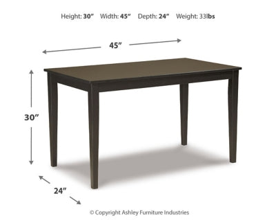 Kimonte Dining Table and 4 Chairs - D250D3
