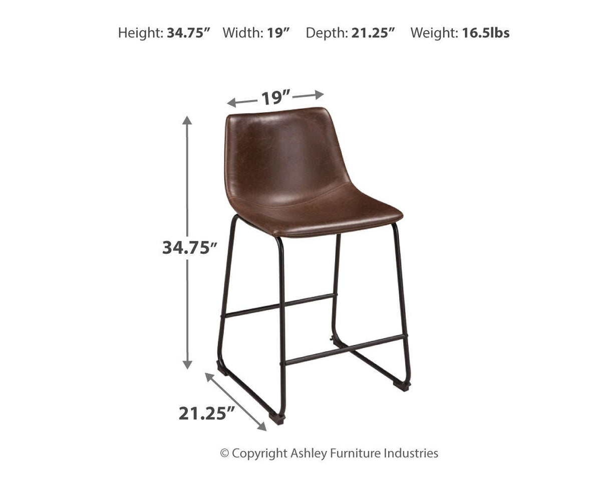 Centiar Counter Height Bar Stool (Set of 2) - D372-124X2