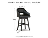 Tallenger Bar Height Bar Stool (Set of 2) - D380-930X2
