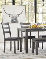 Bridson Dining Table and Chairs with Bench (Set of 6) - D383-325
