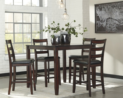 Coviar Counter Height Dining Table and Bar Stools (Set of 5) - D385-223