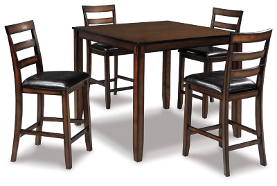 Coviar Counter Height Dining Table and Bar Stools (Set of 5) - D385-223