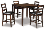 Coviar Counter Height Dining Table and Bar Stools (Set of 5) - D385-223